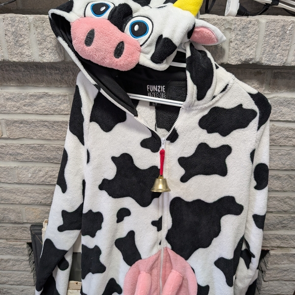 Other - Funzie Onesie Cow Pajama with Hood and Bell - adult